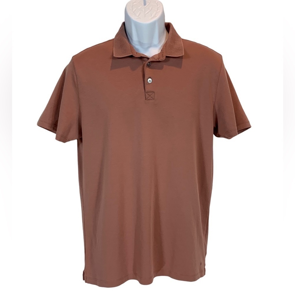 Robert Barakett Short Sleeve 100% Pima Cotton Polo - Rose Pink - size Large